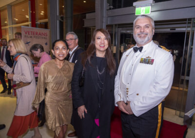 Veterans Film Festival 2022 Evangeline Arulrajah, Laina Chan and Captain Viktor Pilicic CSC