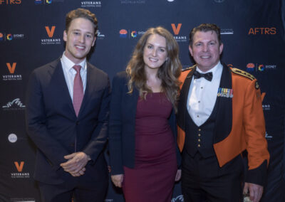 Veterans Film Festival 2022 Philip Citowicki, Elle Griffin and Warwick Young OAM